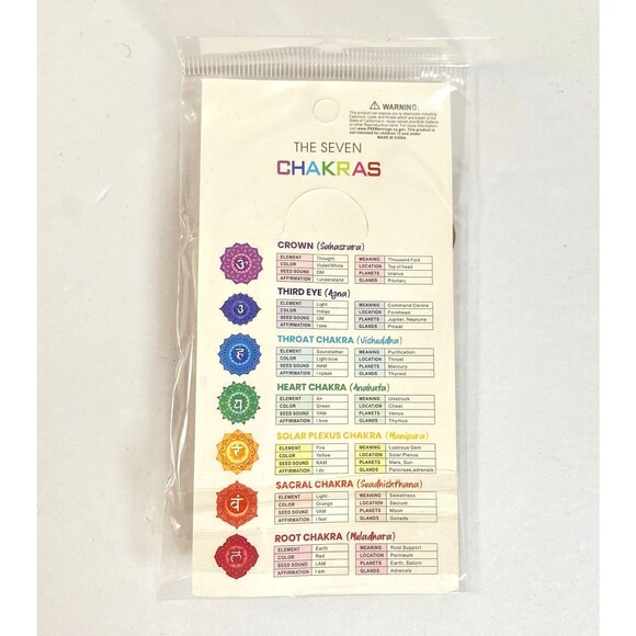 The Seven Chakras Yoga Lotus Flower Charms Keychain Multi Beads Silver Tone New - Picture 2 of 4